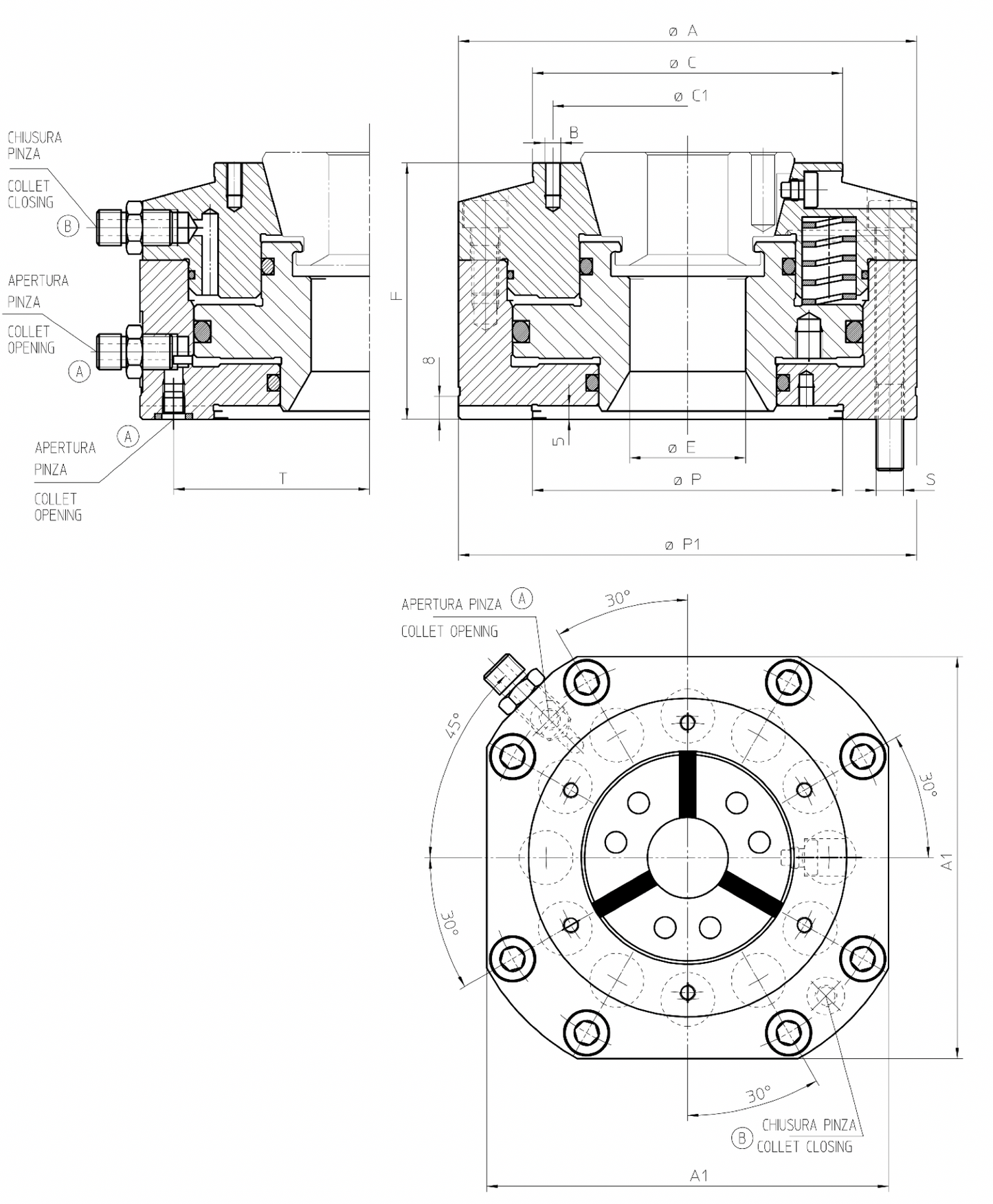 SHH42 Chuck estacionario