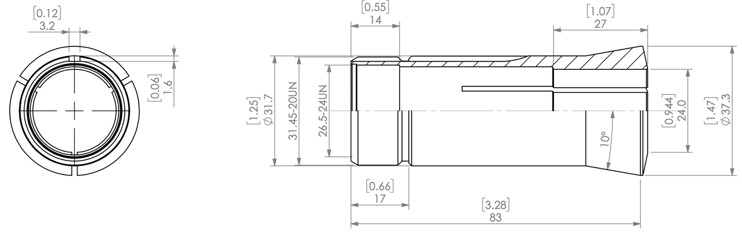 5C ROUND COLLET 520-024