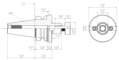 BT30 SHELL MILL HOLDER