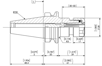 CONO BT30-SK10-60